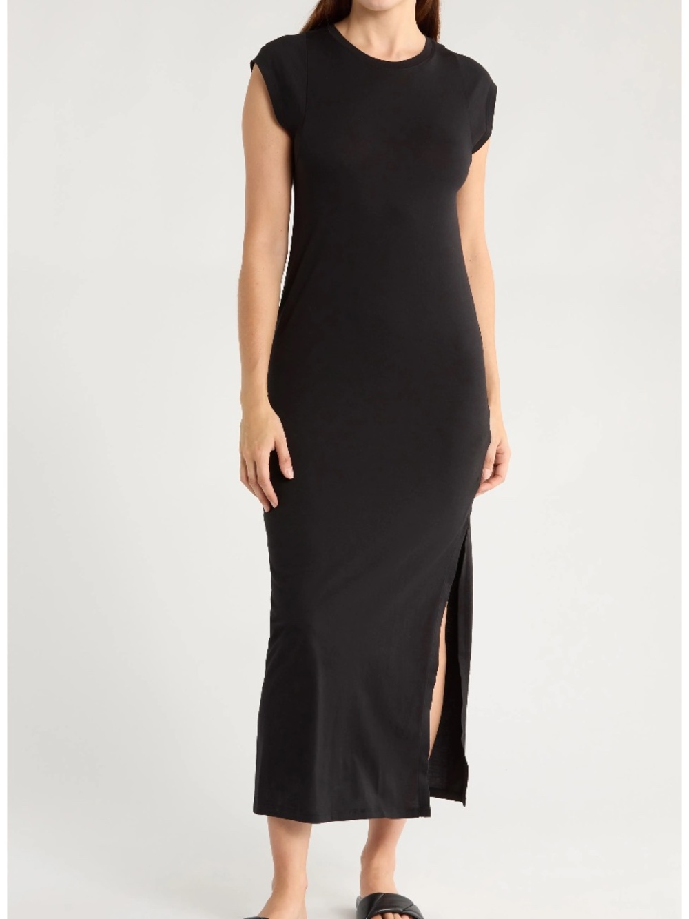 FRAME Le Muscle Cap Sleeve Maxi Dress Large